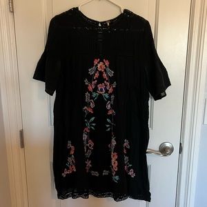 Free People embroidered mini dress